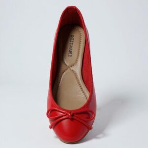 Ballerine rouge à nœud