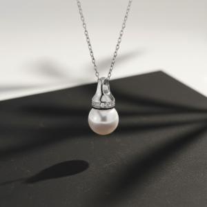 Pendentif Millenia or blanc