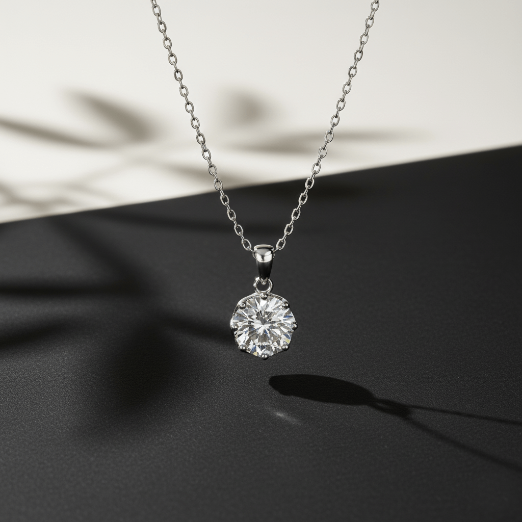 Pendentif Solitaire de cristal