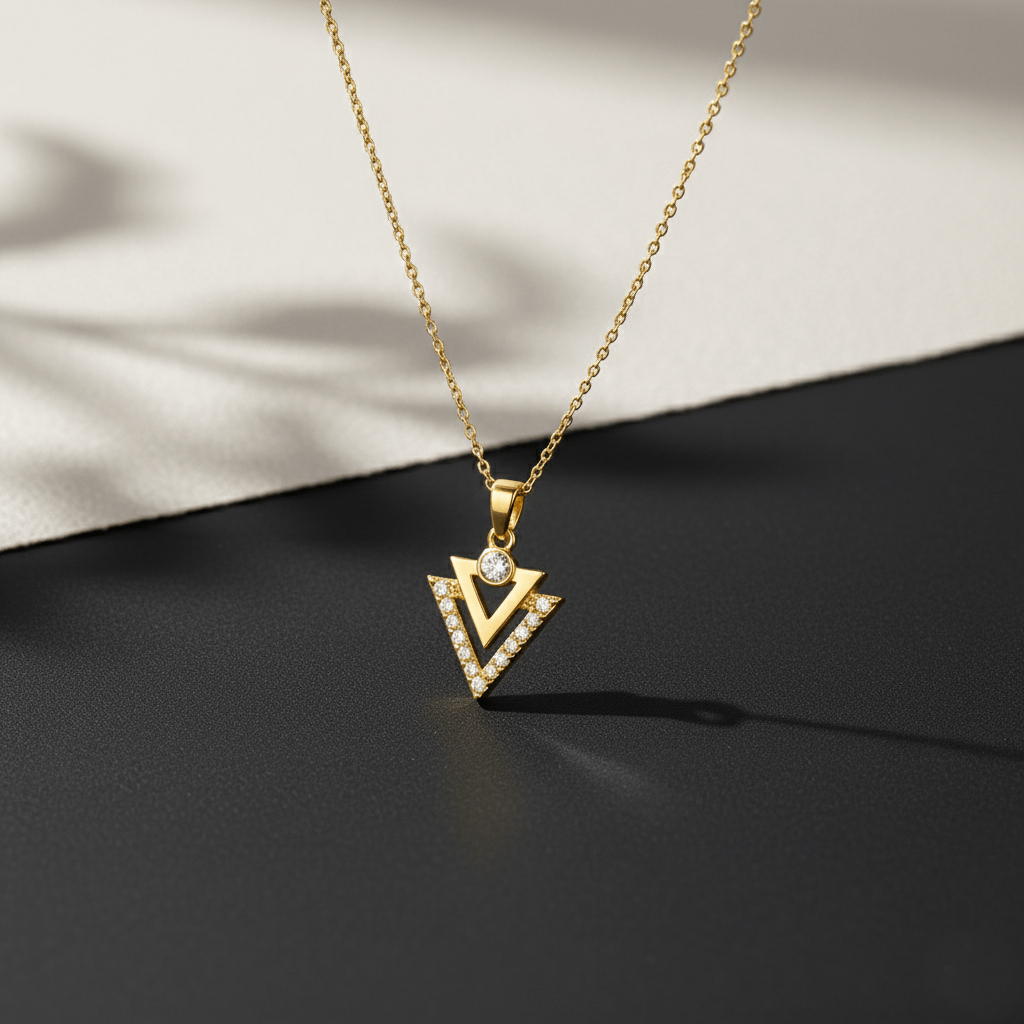 Pendentif Pyramid serti de cristaux