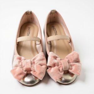 Ballerines fillette rose métallisé Nana