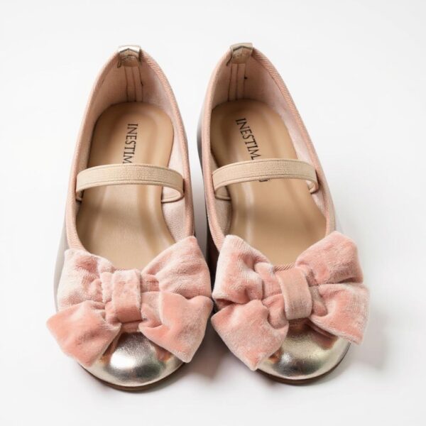 Ballerines fillette rose métallisé Nana