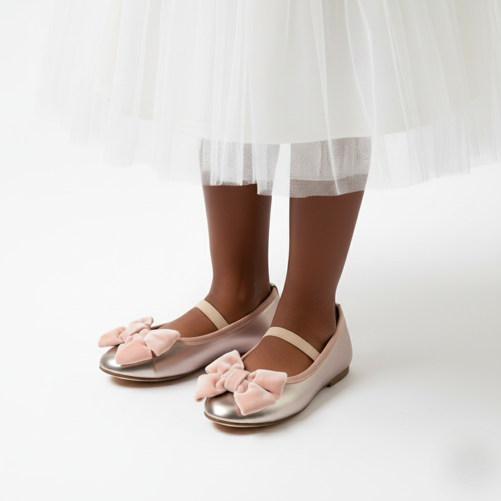 Ballerines fillette rose métallisé Nana – Image 3