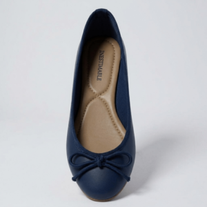 Ballerines bleues mattes à nœud SANKOFA