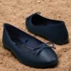 Ballerines bleue à nœud