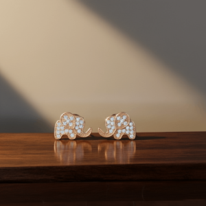 Clous d'oreille Ivory Or rose