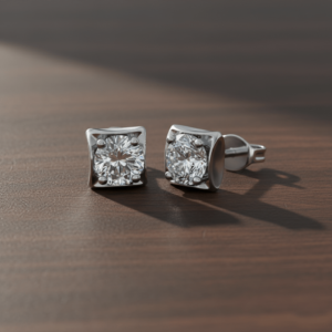 Clous d'oreille Mora Or blanc