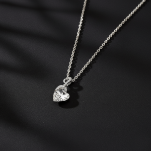 Pendentif Hannah or blanc