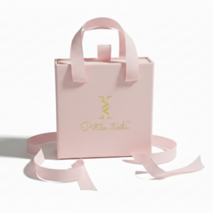 Ensemble cadeau Rose pour bijoux enfant  + carte de voeux