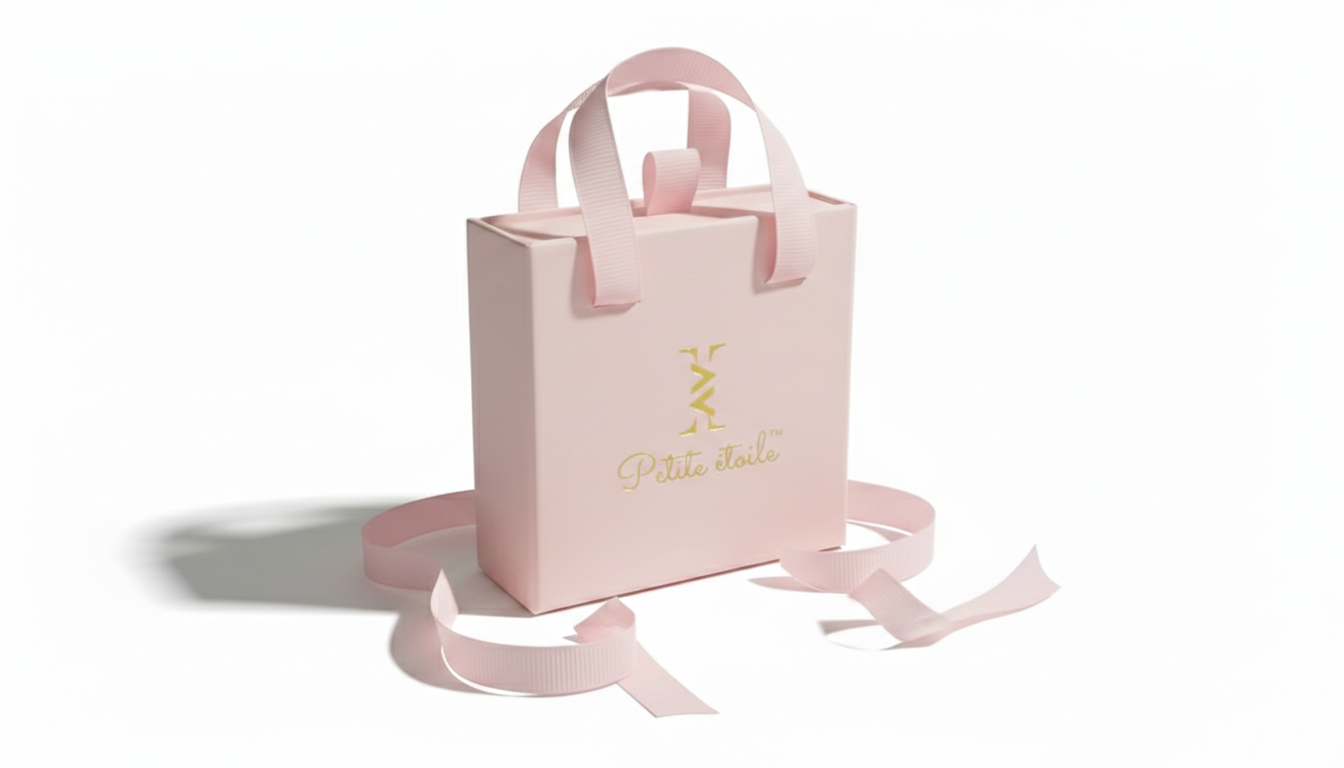 Ensemble cadeau Rose pour bijoux enfant + carte de voeux – Image 2