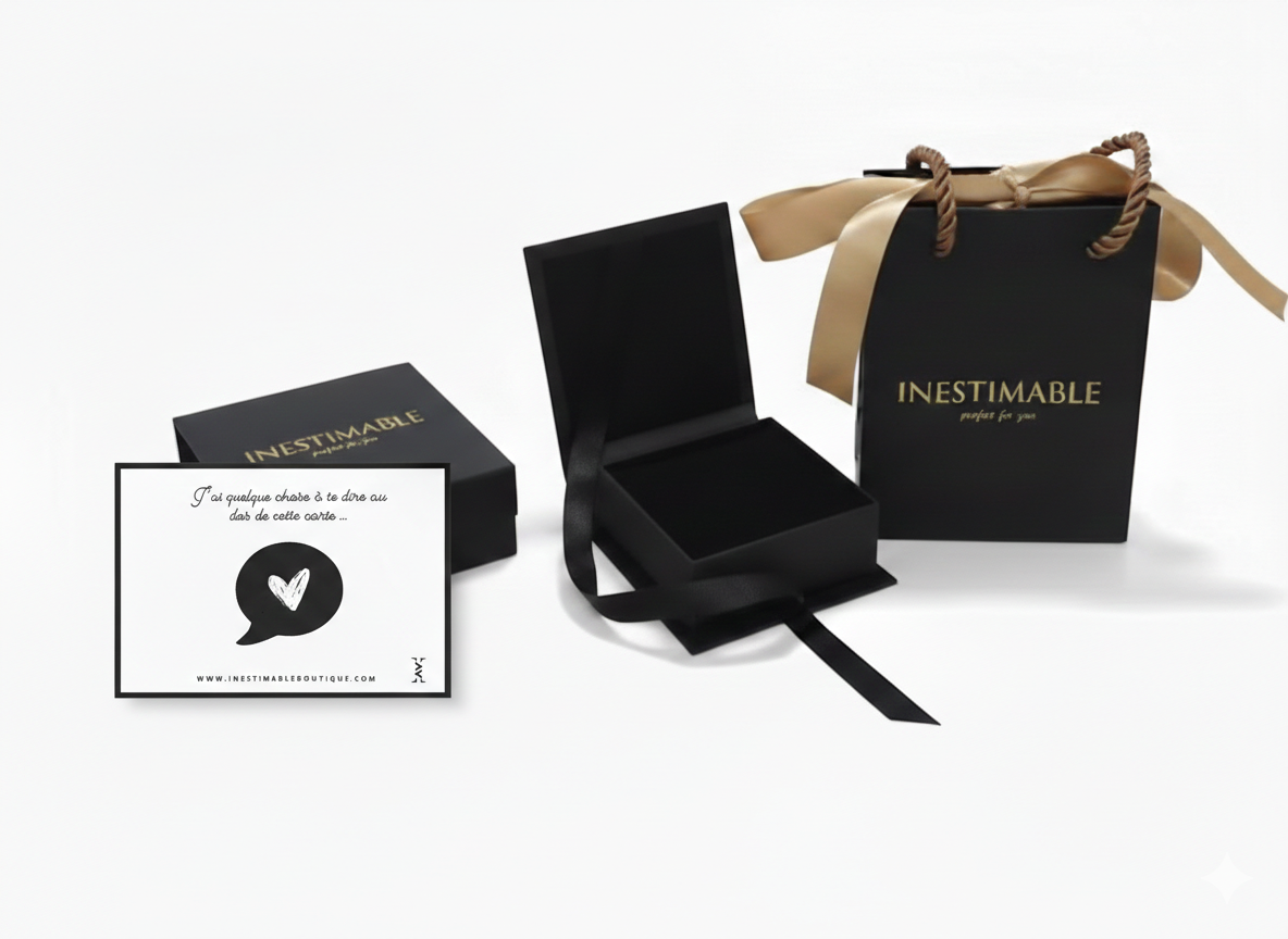 Pack cadeau noir premium pour bijoux