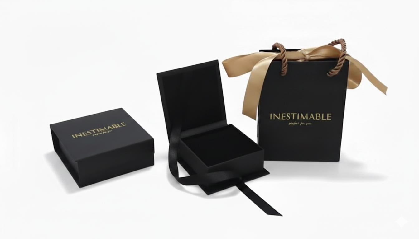 Pack cadeau noir premium pour bijoux – Image 3