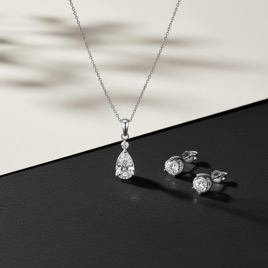 Parure Dextera or blanc