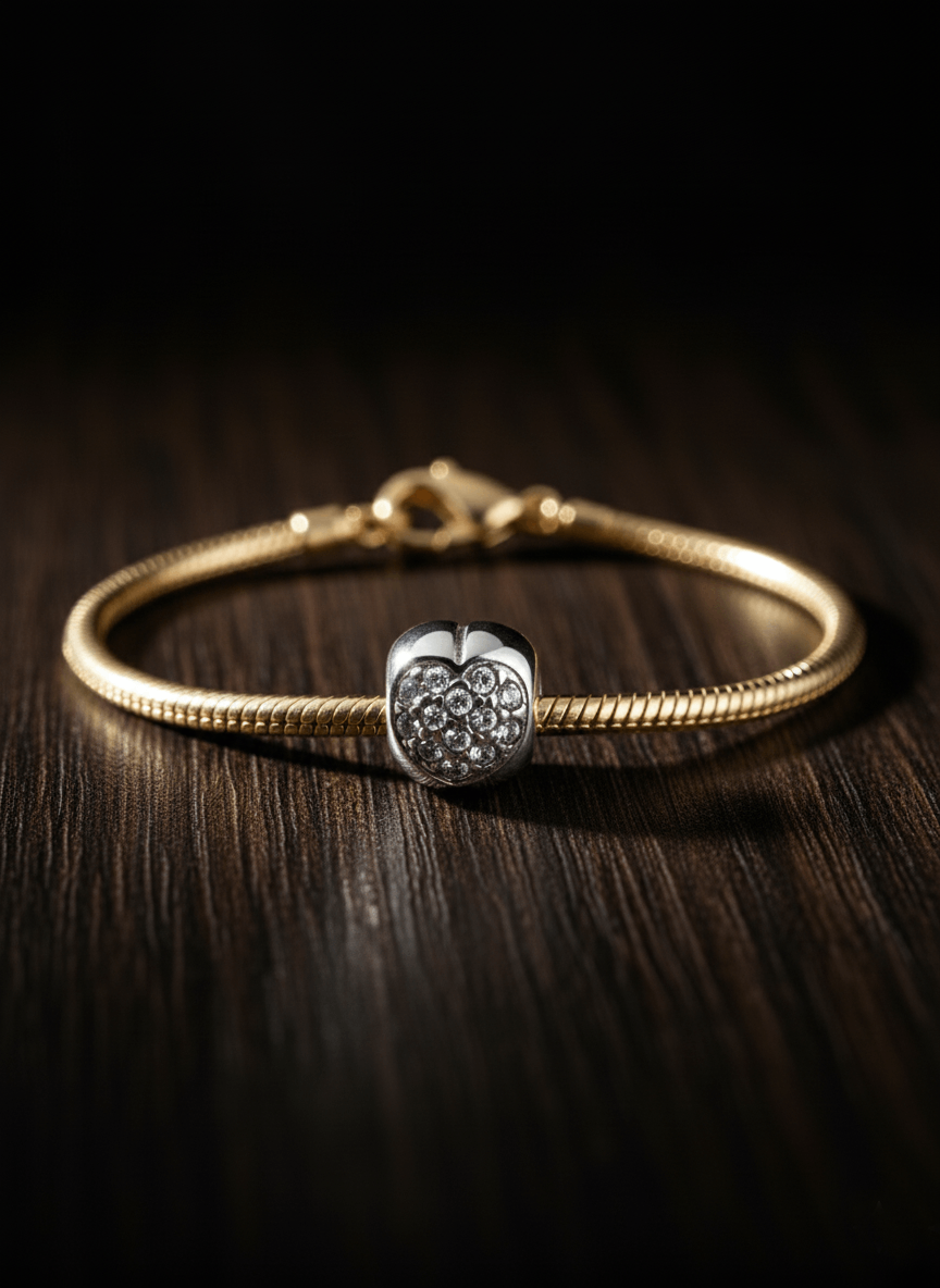 CHARM rond cristaux en coeur – Image 2