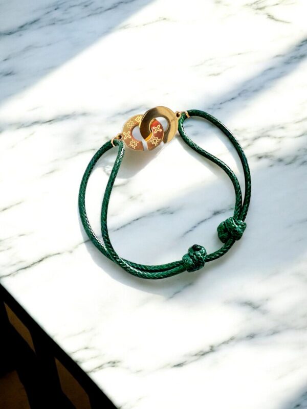 Bracelet cordon vert
