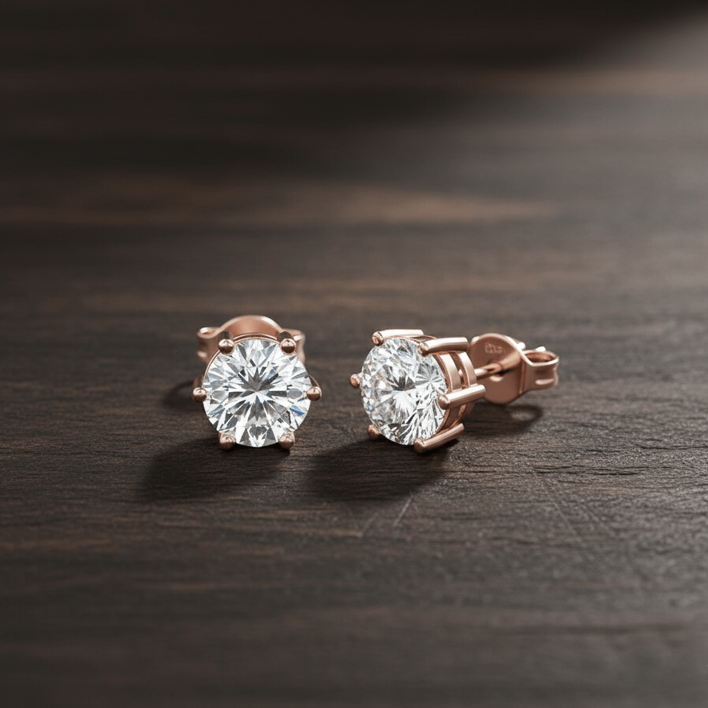 Clous d'oreille Evelyne Or rose