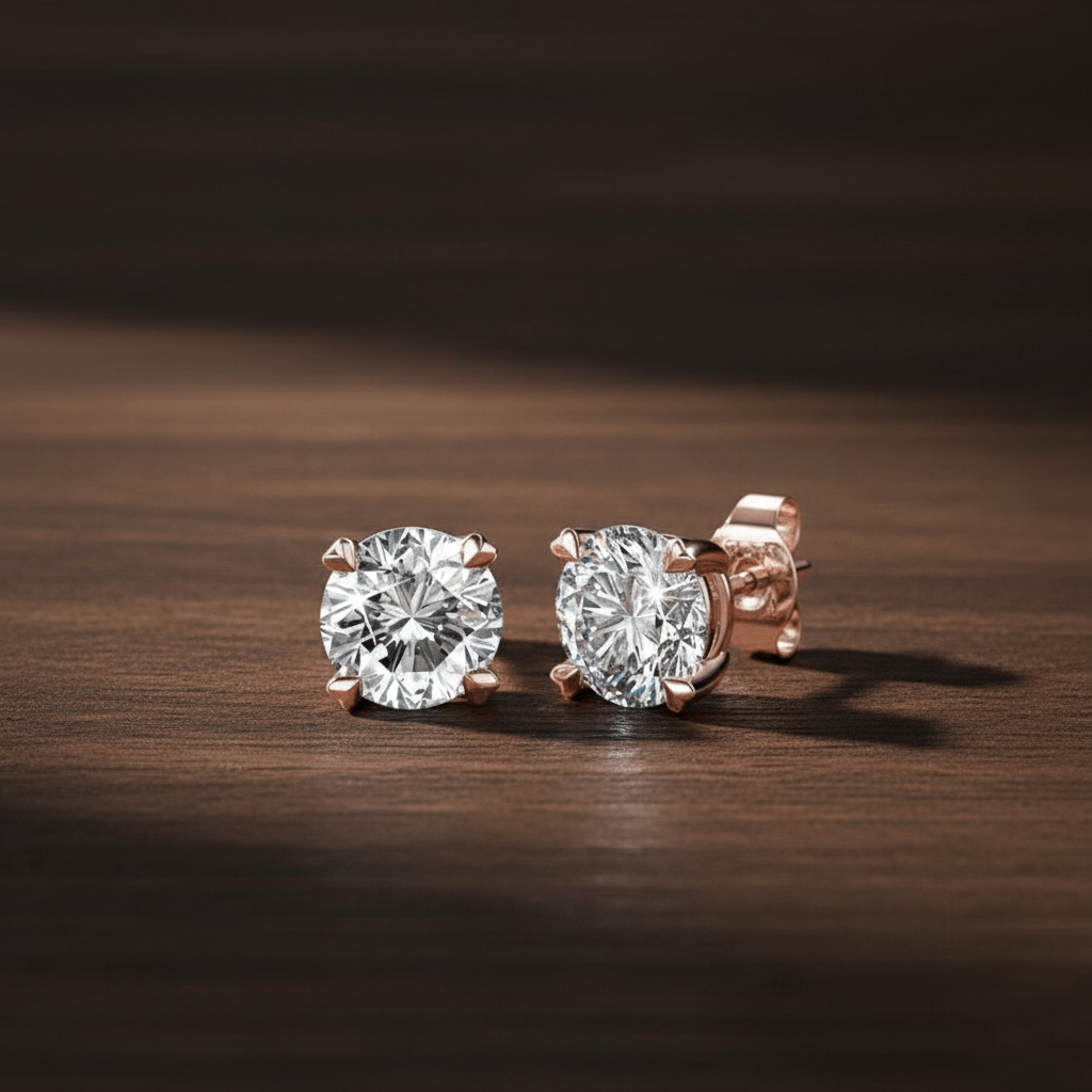 Clous d'oreille Mayah Or rose