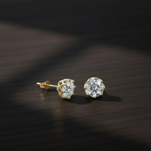 Clous d'oreille Solitaire Or jaune