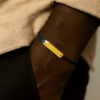 Bracelet Affro- barre Or plaqué & cordon fin 1mm ajustable – Image 2