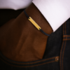 Bracelet Eden- barre Or plaqué & cordon fin ajustable – Image 2