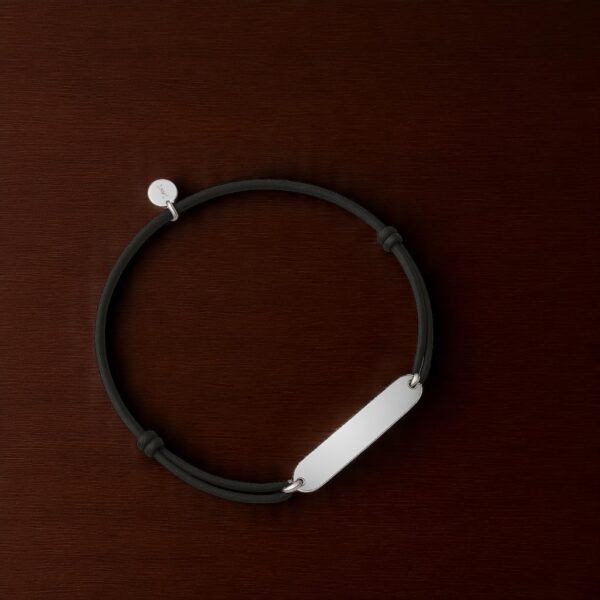 Bracelet Kelyan- barre Acier & cordon ajustable – Image 2