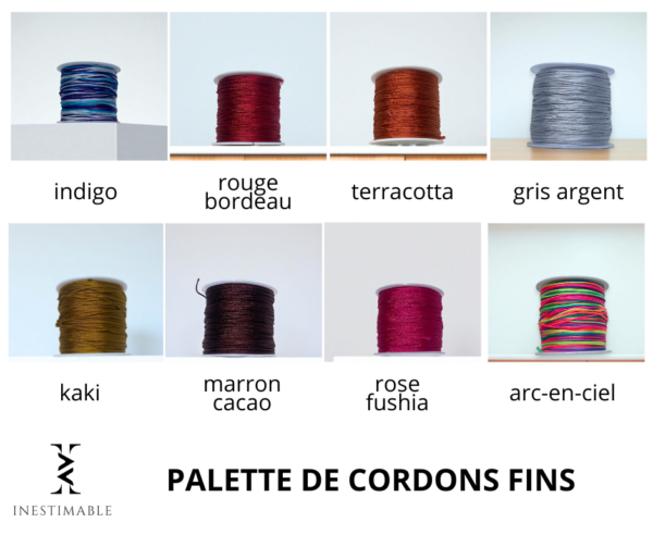 Bracelet Eden- barre Or plaqué & cordon fin ajustable – Image 3