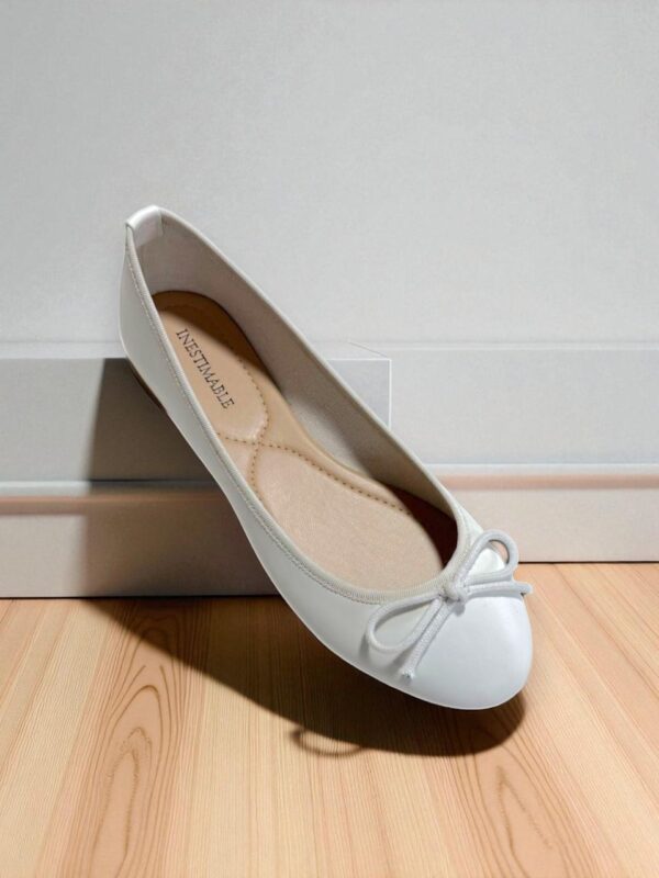 Ballerines Blanches à nœud SANKOFA – Image 3