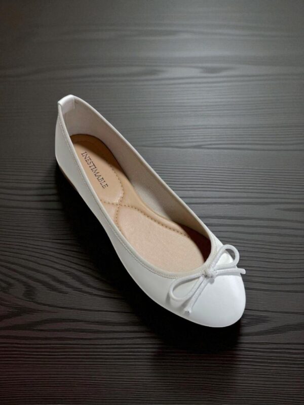 Ballerines Blanches à nœud SANKOFA – Image 2