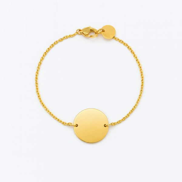Bracelet Pascaline pastille or- modèle 15MM