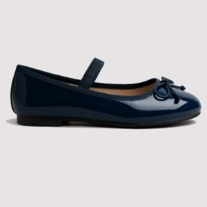 Ballerines fillette sankofa bleu verni