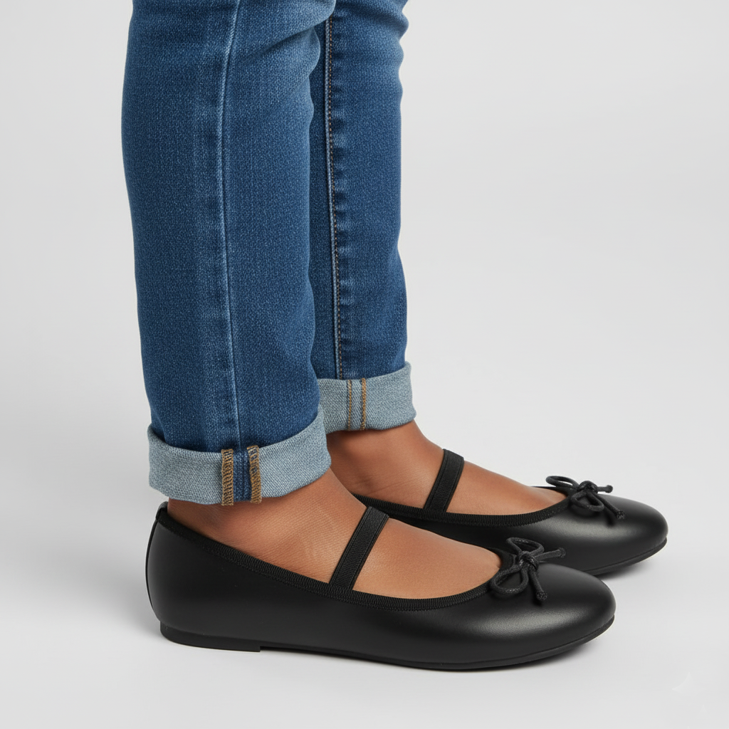 Ballerines Fillette sankofa noir mat – Image 3