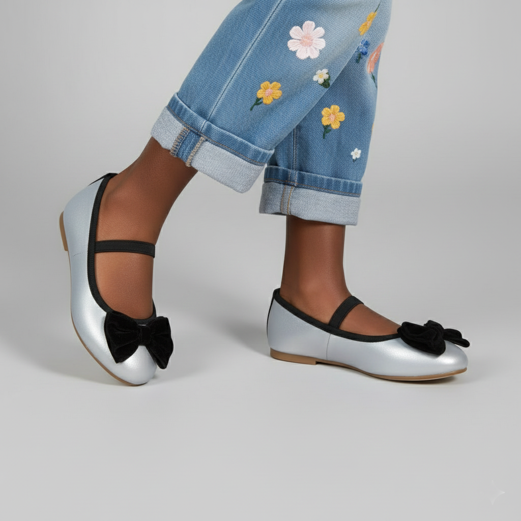 Ballerines fillette Nana argent – Image 3