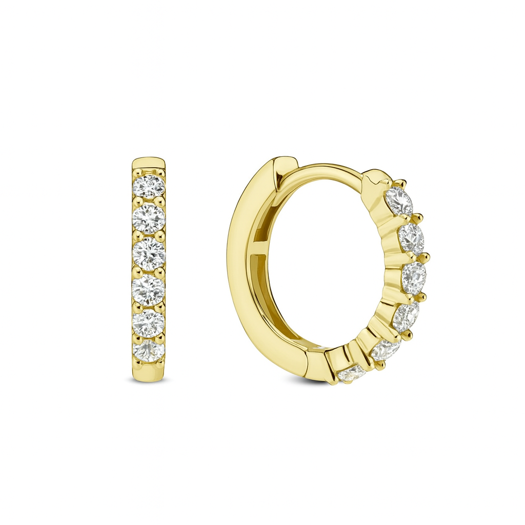 Mini créoles olivia or jaune 18k