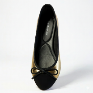 Ballerines noires à nœud SANKOFA Or Noir