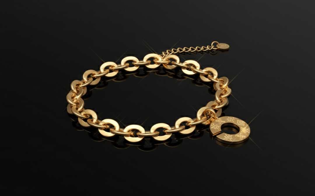 Bracelet gourmette Aban Plaqué or