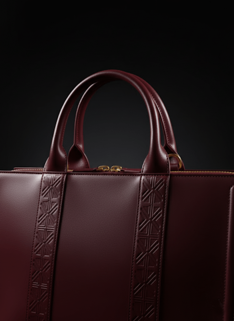 KETA Édition Burgundy lisse— Le tote structuré signature