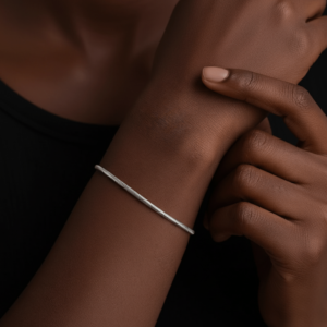 Bracelet Maliya plaqué or blanc- maille serpentine