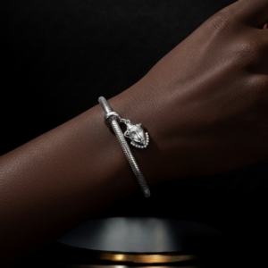Charm Yoroko Akan rhodié - OFFRE SPÉCIALE BRACELET ADN
