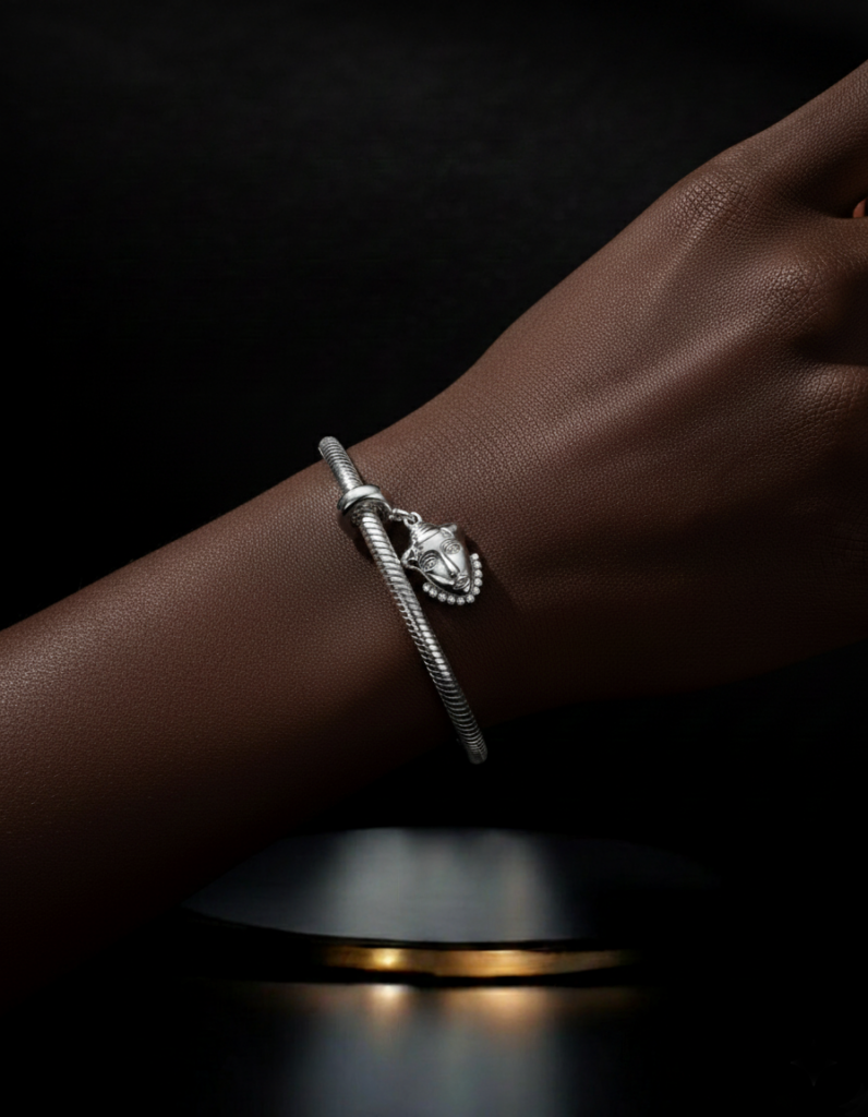 Charm Yoroko Akan rhodié - OFFRE SPÉCIALE BRACELET ADN