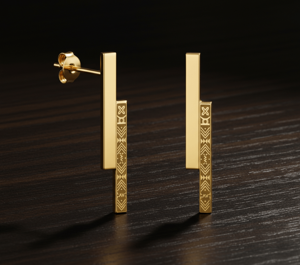 Boucles pendantes OHENEBA Plaqué Or 18 K