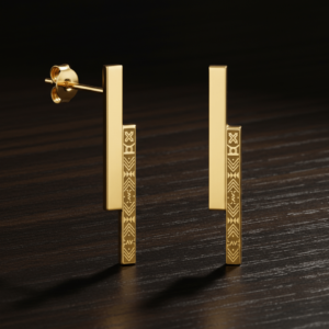 Boucles pendantes OHENEBA Plaqué Or 18 K