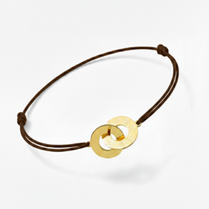 Aban Café Bracelet à corde fine - Plaqué or