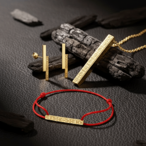 Parure pendentif + Boucles earcuff+ bracelet OHENEBA - Plaqué Or 18 K