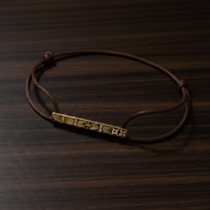 Oheneba Cacao  Bracelet à corde fine – Plaqué or