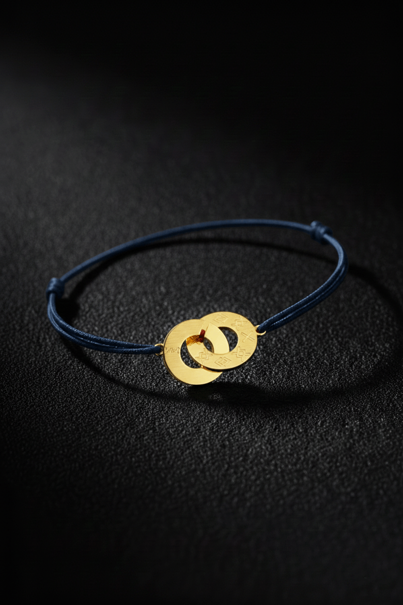 Aban Crépuscule Bracelet à corde fine - Plaqué or