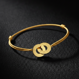 Aban Golden Bracelet à corde fine - Plaqué or