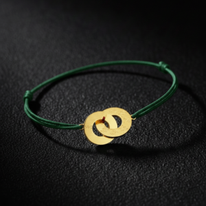 Aban Banco Bracelet à corde fine - Plaqué or