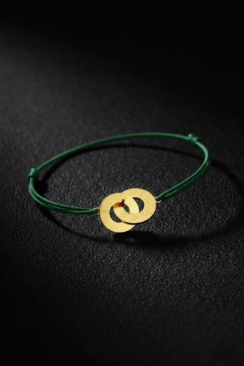 Aban Banco Bracelet à corde fine - Plaqué or