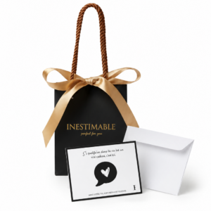 Sac cadeau Noir pour bijoux + carte de voeux