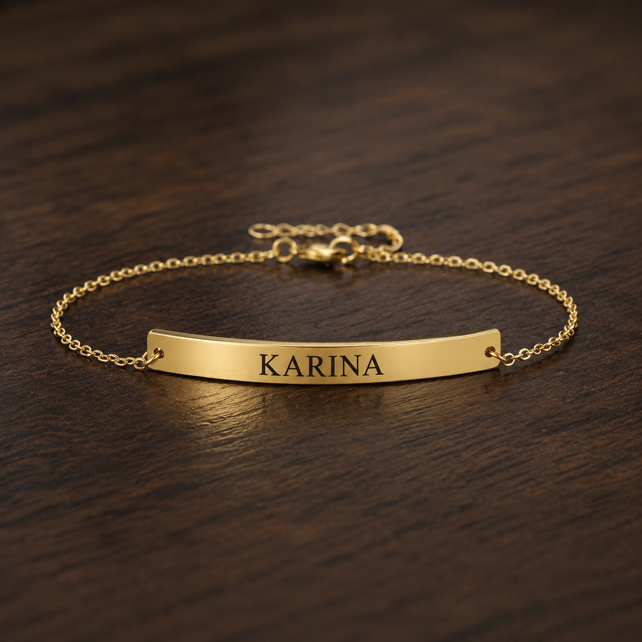 Bracelet gourmette Lilou or